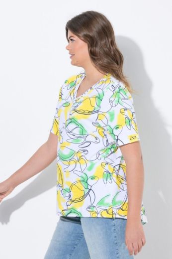 Plus size veliki brojevi Majica kratkih rukava V ovratnika za punije