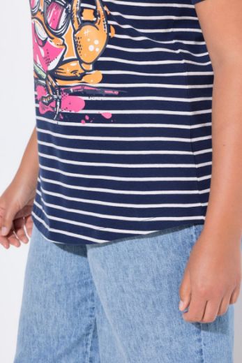 Plus size veliki brojevi Majica kratkih rukava V ovratnika za punije