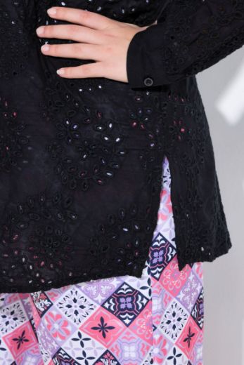 Plus size veliki brojevi Bluza s  ukrasnim vezom za punije