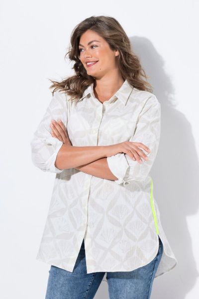 Veliki brojevi Bluza dugih rukava dužeg kroja moda za punije