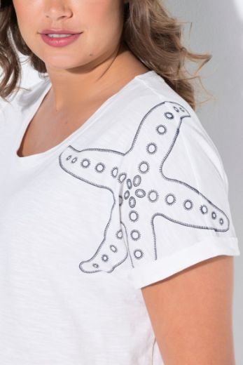 Plus size veliki brojevi Majica kratkih rukava okruglog ovratnika za punije