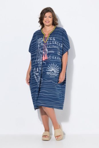 Plus size veliki brojevi Haljina kaftan polu rukava za punije