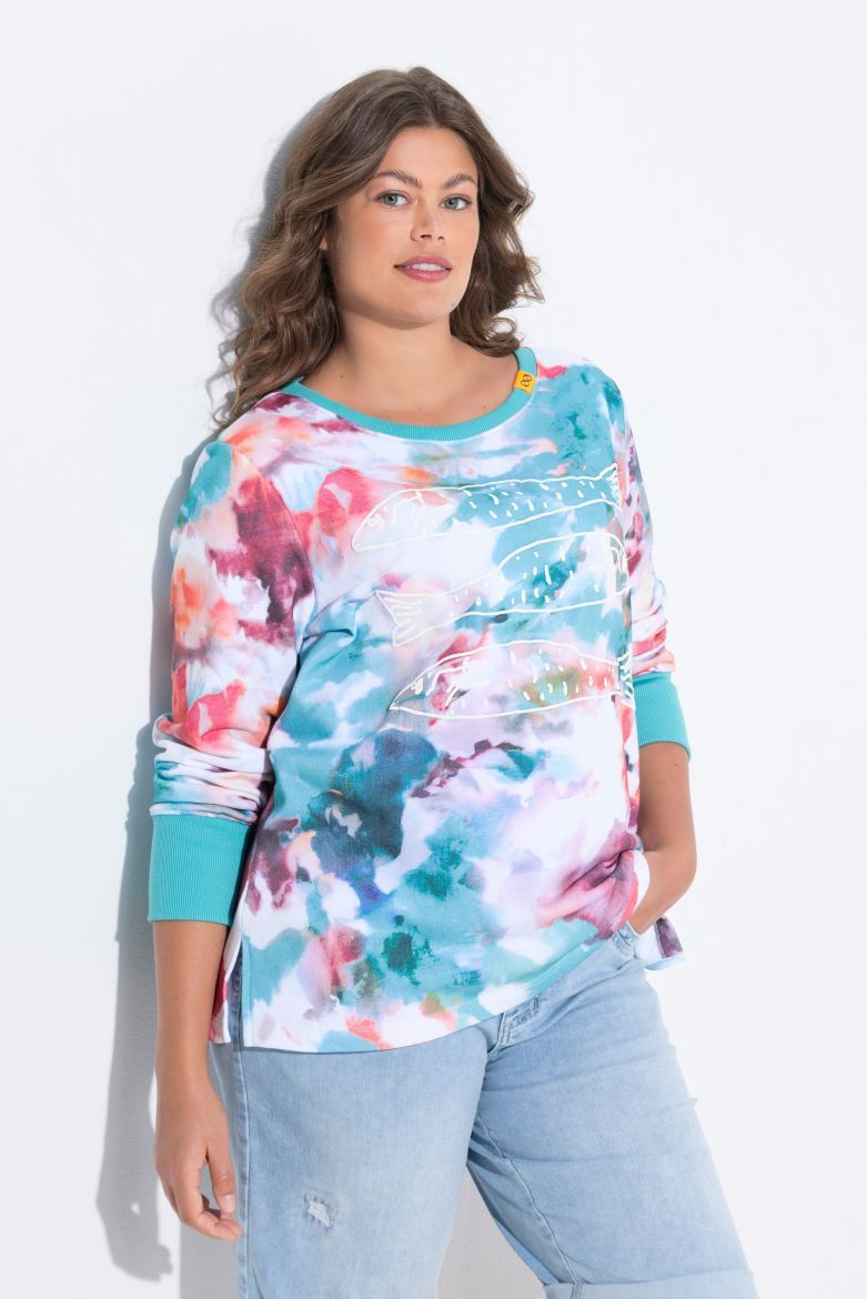 Plus size veliki brojevi Majica dugih rukava okruglog ovratnika za punije