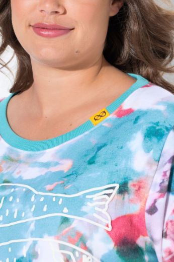 Plus size veliki brojevi Majica dugih rukava okruglog ovratnika za punije