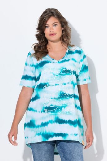 Plus size veliki brojevi Majica kratkih rukava V ovratnika za punije