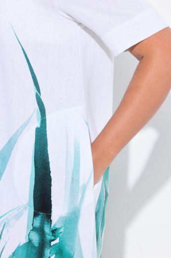 Plus size veliki brojevi Haljina midi polu rukava za punije