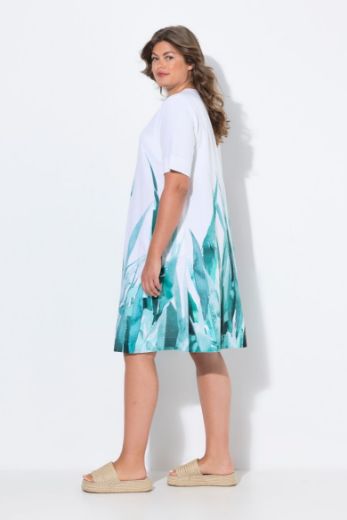 Plus size veliki brojevi Haljina midi polu rukava za punije