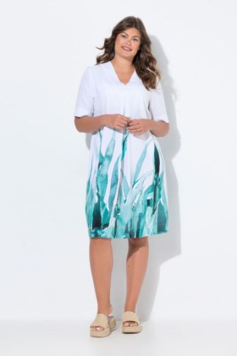 Plus size veliki brojevi Haljina midi polu rukava za punije