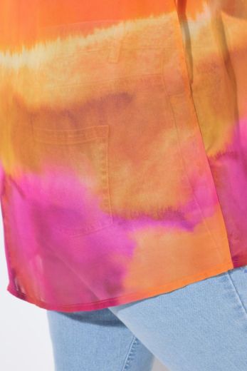 Plus size veliki brojevi Bluza od šifona dužeg kroja za punije