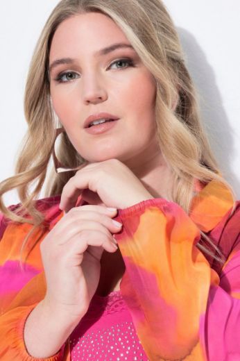 Plus size veliki brojevi Bluza od šifona dužeg kroja za punije