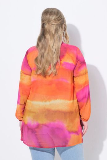 Plus size veliki brojevi Bluza od šifona dužeg kroja za punije
