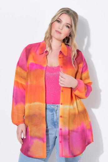 Plus size veliki brojevi Bluza od šifona dužeg kroja za punije