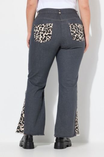 Plus size veliki brojevi Traperice s leopard uzorkom za punije