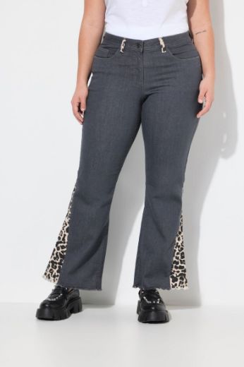 Plus size veliki brojevi Traperice s leopard uzorkom za punije