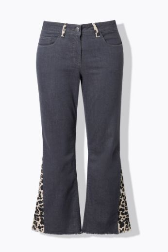 Plus size veliki brojevi Traperice s leopard uzorkom za punije