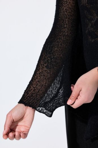 Plus size veliki brojevi Jakna od perforirane tkanine za punije