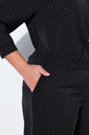 Plus size veliki brojevi Hlače elastičnog struka s dodatkok ukrasnih kamenčića za punije