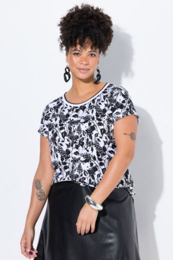Plus size veliki brojevi Majica kratkih rukava cvjetnog uzorka za punije