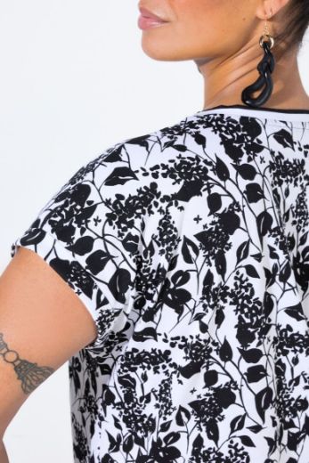 Plus size veliki brojevi Majica kratkih rukava cvjetnog uzorka za punije