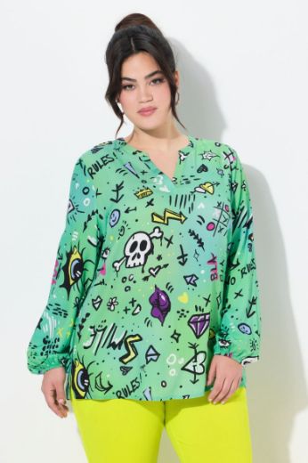 Plus size veliki brojevi Bluza sa printom stripa za punije