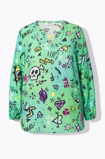 Plus size veliki brojevi Bluza sa printom stripa za punije