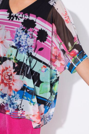 Plus size veliki brojevi Bluza mrežasta sa topom za punije