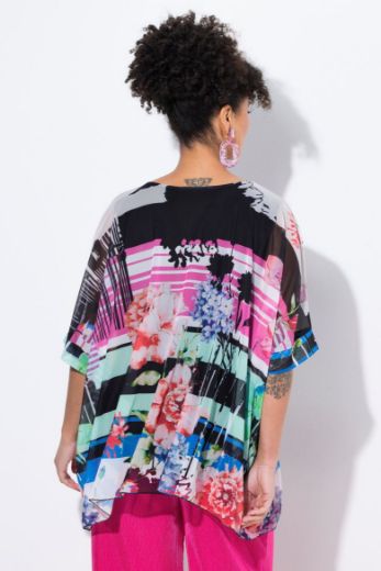 Plus size veliki brojevi Bluza mrežasta sa topom za punije