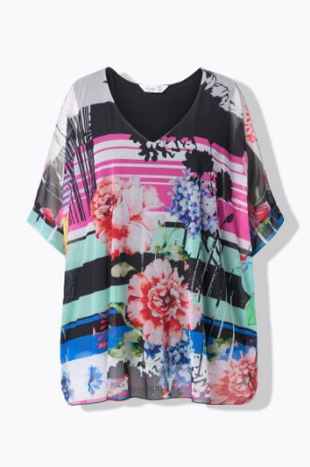 Plus size veliki brojevi Bluza mrežasta sa topom za punije