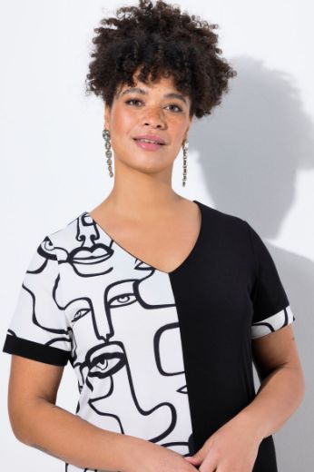 Plus size veliki brojevi Haljina s printom za punije