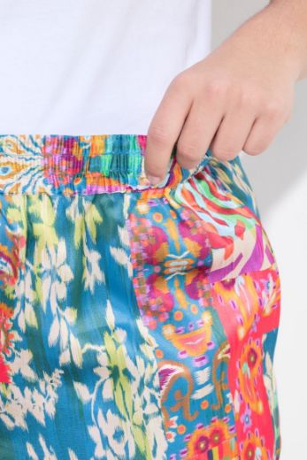 Plus size veliki brojevi Hlače širokih nogavica s etno printom za punije