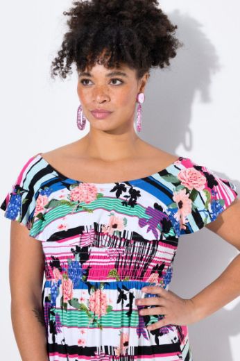 Plus size veliki brojevi Haljina kratkih rukava za punije