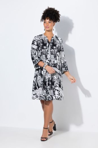 Plus size veliki brojevi Haljina s printom za punije