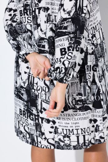 Plus size veliki brojevi Haljina s printom za punije