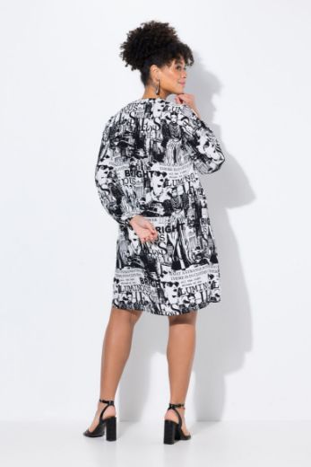 Plus size veliki brojevi Haljina s printom za punije