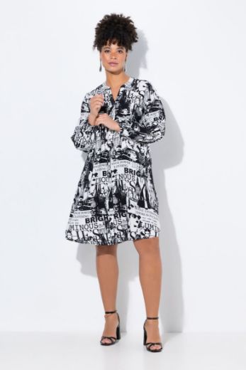 Plus size veliki brojevi Haljina s printom za punije