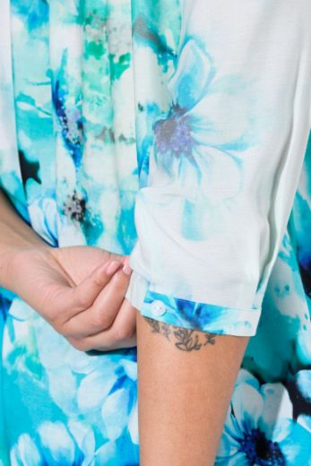 Plus size veliki brojevi Bluza dužeg kroja cvjetnog uzorka za punije