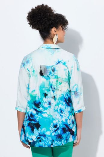 Plus size veliki brojevi Bluza dužeg kroja cvjetnog uzorka za punije
