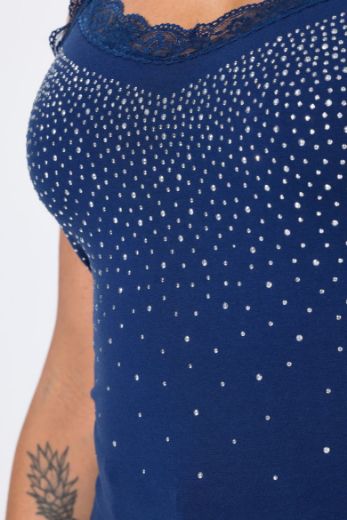 Plus size veliki brojevi Top s čipkastim detaljima za punije
