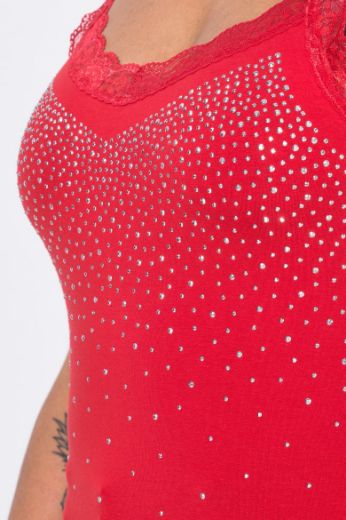 Plus size veliki brojevi Top s čipkastim detaljima za punije
