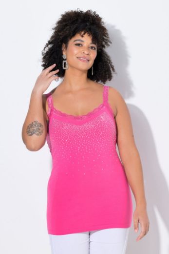 Plus size veliki brojevi Top s čipkastim detaljima za punije
