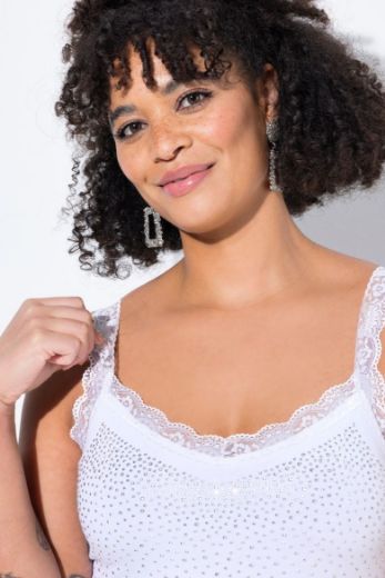 Plus size veliki brojevi Top s čipkastim detaljima za punije