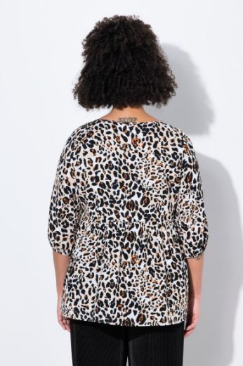 Plus size veliki brojevi Bluza od muslina s leopard uzorkom za punije
