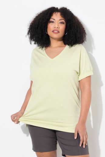 Plus size veliki brojevi Majica V izrez Basic za punije