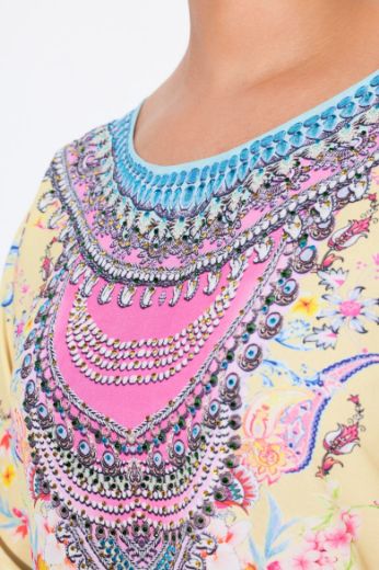 Plus size veliki brojevi Bluza s ukrasnim kamenčićima za punije