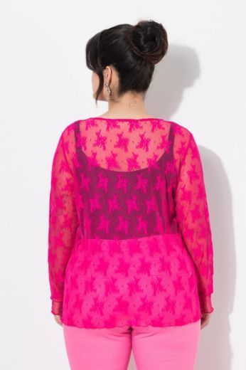 Plus size veliki brojevi Košulja s čipkastim detaljima za punije