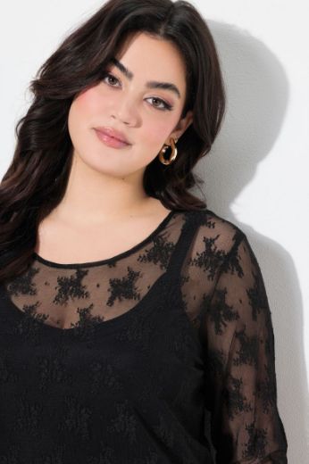 Plus size veliki brojevi Košulja s čipkastim detaljima za punije