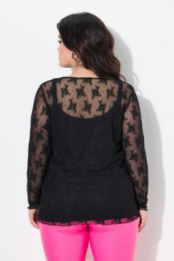 Plus size veliki brojevi Košulja s čipkastim detaljima za punije