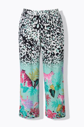 Plus size veliki brojevi Hlače širokih nogavica s leopard uzorkom za punije