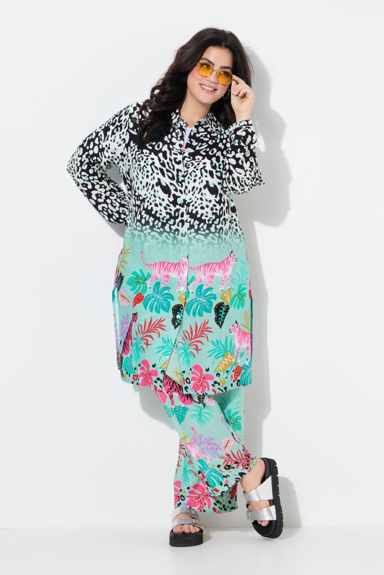 Plus size veliki brojevi Haljina midi s printom za punije