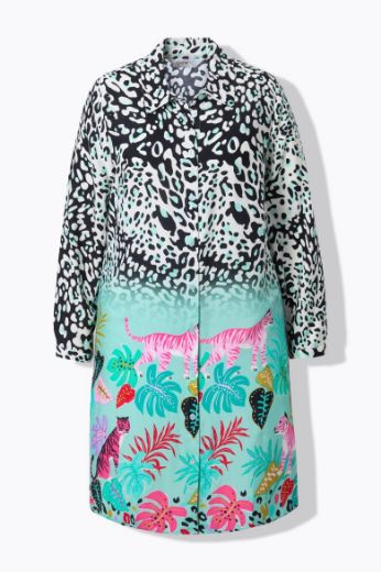 Plus size veliki brojevi Haljina midi s printom za punije